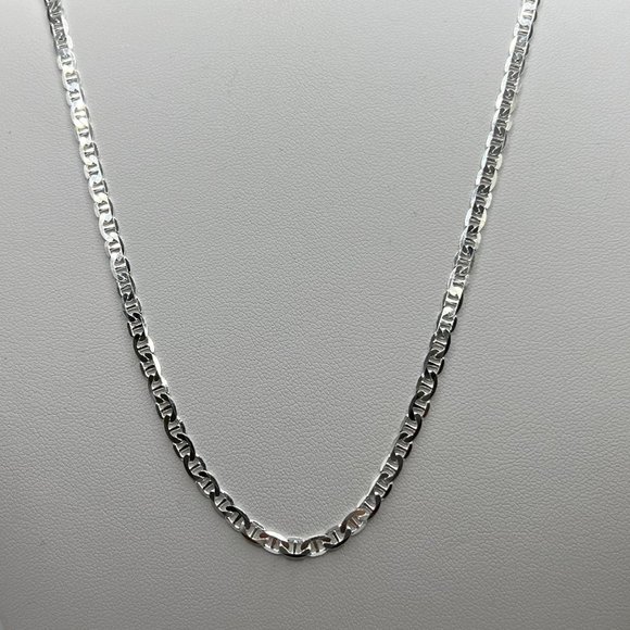Gold/Silver 18" Italian Gucci Mariner Chain - 925 Italy - Ladies/Mens/Unisex - Picture 8 of 10